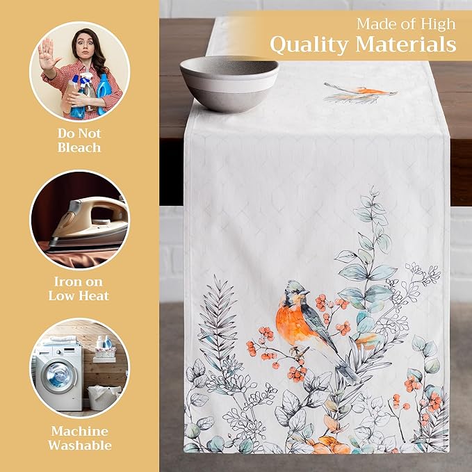 Maison d' Hermine Table Runner 100% Cotton Double Layer Table Runners 108 - Image 3