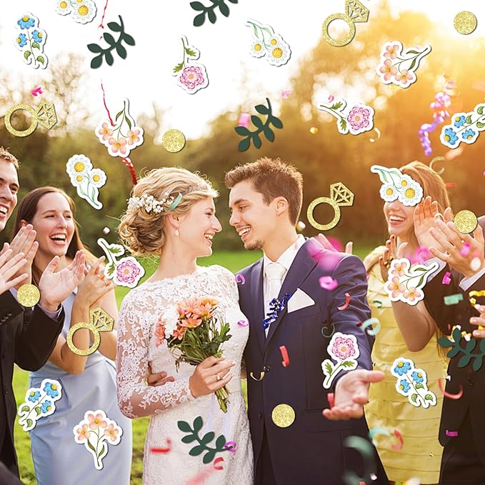 200 pcs Flower and Greenery Wedding Confetti - Image 4
