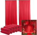 50ftx14FT Wrinkle Free Red Backdrop Curtain, 10 Panels 14FT Height Red Wedding by LeegleriTableSkirt