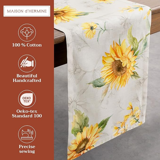 Maison d' Hermine Table Runner 100% Cotton Single Layer Table Runners 108 - Image 2