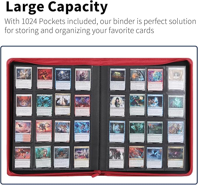 Snekdy premium 1024-pocket trading card binder, Card Albums 16 pockets - Image 3