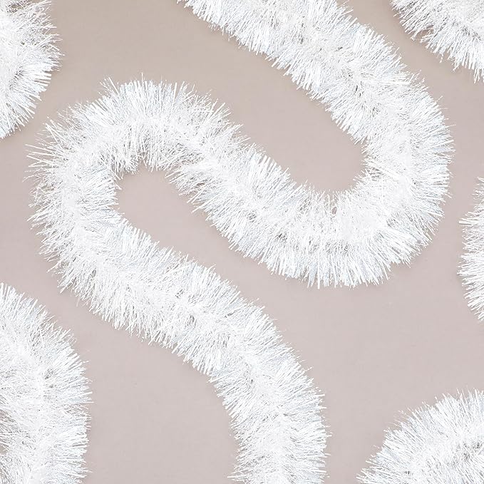 72 Feet Christmas Tinsel Garland Shiny Metallic Tinsel Twist Garland Streamers - Image 7