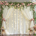Ivory Backdrop Curtains with Lights by Partisky