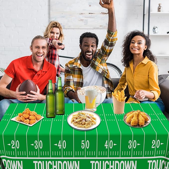 QZYL Football Party Decorations 2025, Disposable Football Tablecloth, Game Day - Image 5