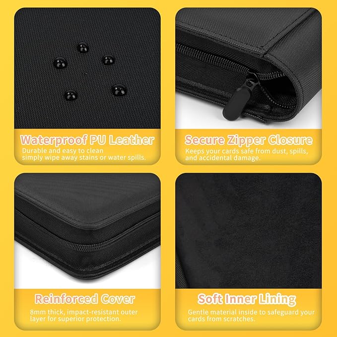 Premium 1000+ Pockets Trading Card Binder, 16-Pocket Ringless Side-Loading Album - Image 5
