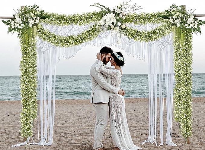 2 Pcs 5.8ft Artificial Baby Breath Flower Vines, Babys Breath Artificial - Image 4