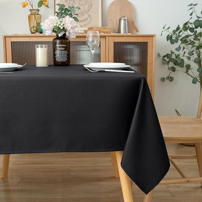 Biscaynebay Textured Fabric Square Tablecloths 60x60 Inch, Wedding and Parties - Image 7