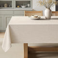 MIULEE Grayish White Linen Tablecloth 60x84 Inch Rectangle Table Cloth by MIULEE