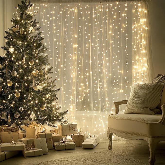 Fairy Curtain Lights, 200 LED Upgraded Tangle-Free Hanging Lights - Image 4