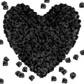 2000 Pcs Black Rose Petals Artificial Flower Petals Silk Black Rose Petals by Pyrrhiax