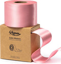 Pink Satin Ribbon 2.5 Inch Double-Faced Valentines Ribbons by Keypan