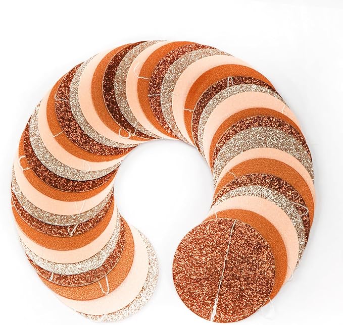 Boho Brown Rose-Gold Party-Decorations Streamers-Garland - 52ft Fall Birthday - Image 7