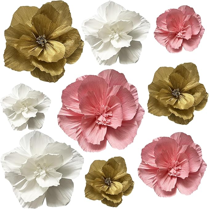 BRT Bearingshui Crepe Paper Flowers Decoration by BRT+Bearingshui