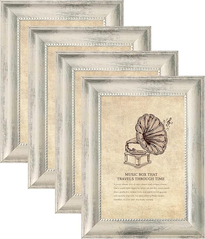 5x7 Picture Frames Set of 4 Vintage Photo Frame, Rustic Retro Photo Frame by TKYGU