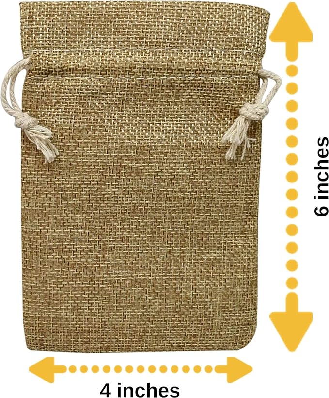 Supply Friend 50 Small Burlap Bags - Image 2