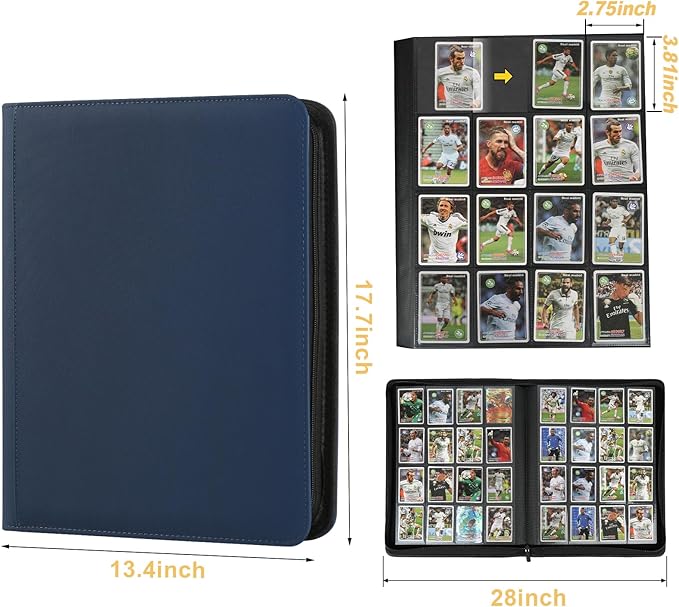 Trading Card Binder 16 Pocket, 1024 Pockets Card Binders, Card Collection Binder - Image 2
