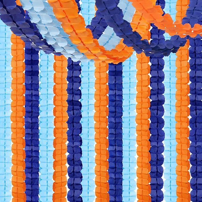 Light-Navy Blue Orange Party-Decorations by OURUOLA