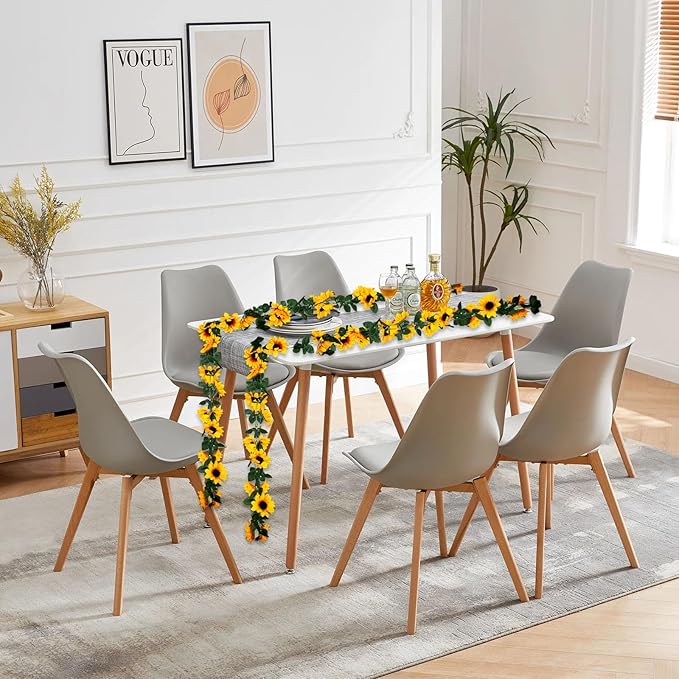 8Pcs 63Ft Sunflower Garland, Fake Hanging Flowers, Sunflower Artificial Flower - Image 5