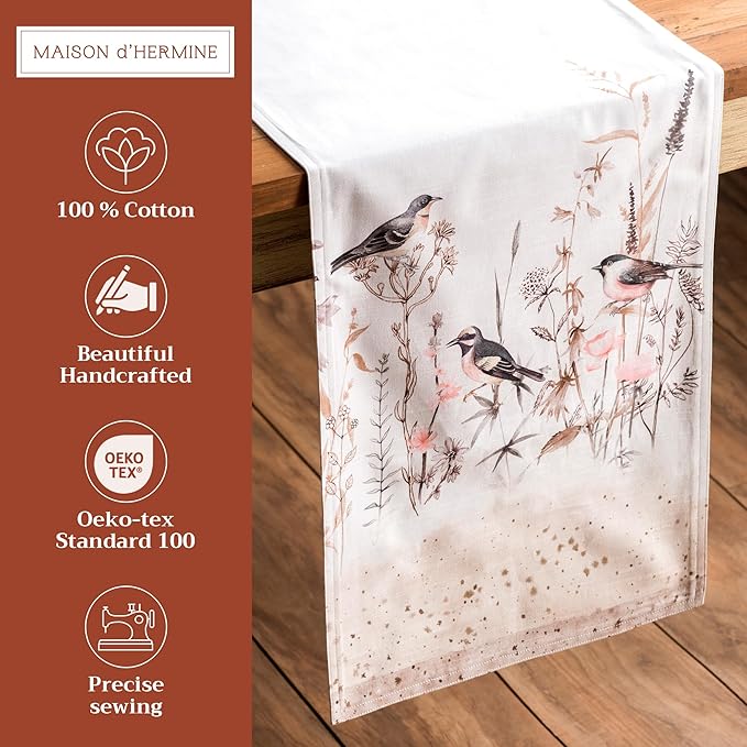 Maison d' Hermine Table Runner 100% Cotton Double Layer Table Runners 108 - Image 2