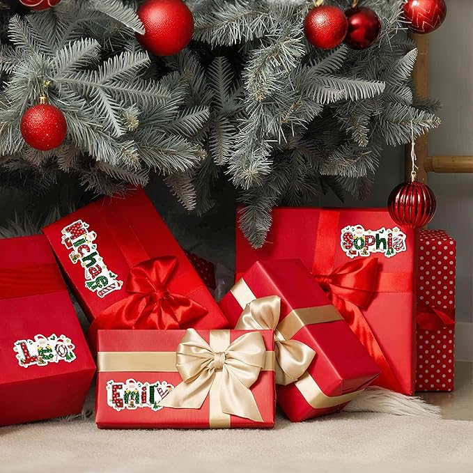 Personalized Christmas Stickers Custom Santa Claus Name Stickers Label - Image 7