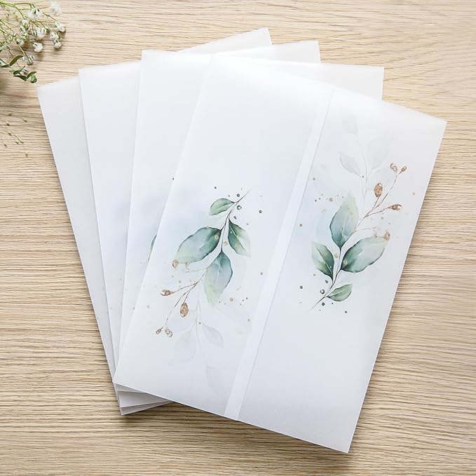 PONATIA 50PCS Vellum Jackets for 5x7 Invitation Cards - Image 2
