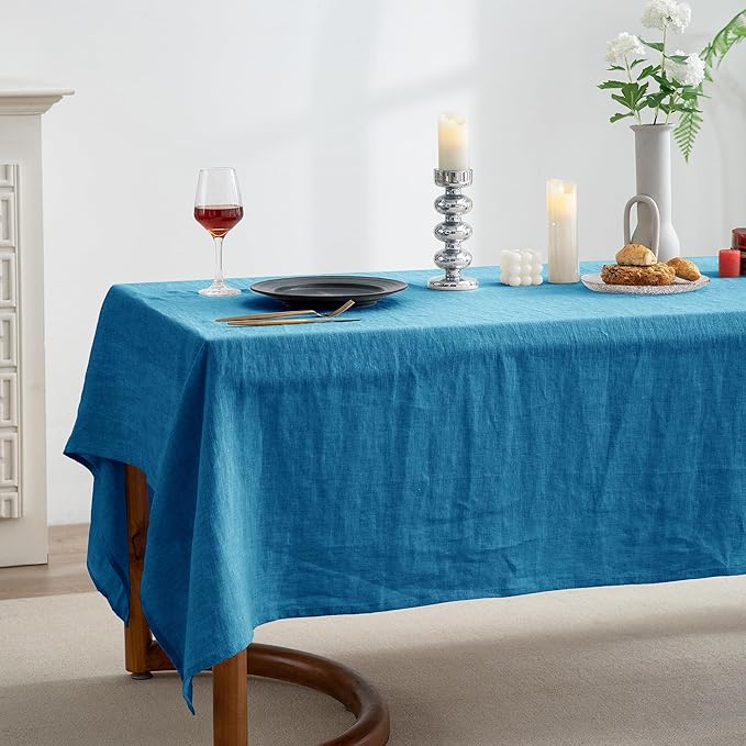 EVERLY 100% Pure Linen Rectangle Tablecloths 60x120Inches - Image 3