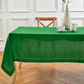 Solino Home Garden Green Linen Tablecloth 60 x 90 Inch by SolinoHome