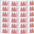 6P Pink White Peach Rose Gold Tassels Foil Fringe Metallic Garland Banner by HYSILLA