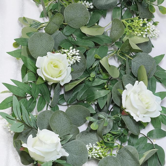 2 Pack 13Ft Artificial Eucalyptus Flower Garland - Image 6