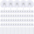 MCEAST 160 Pack Folding Wedding Paper Fans White Handheld Folding Fan Round by MCEAST