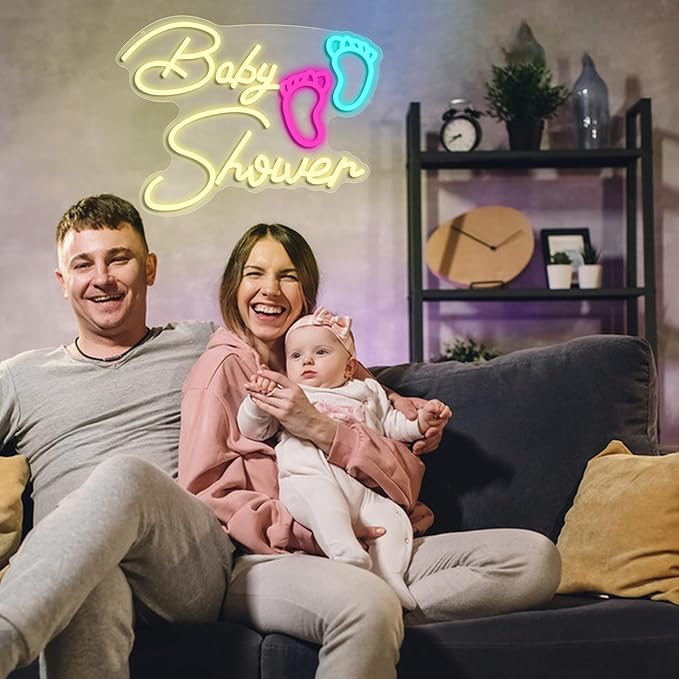 Baby Shower Neon Sign for Wall Decoration, Dimmable Oh Baby Neon Light for - Image 7