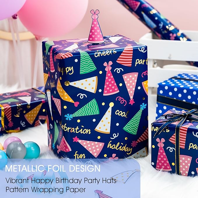 Yarcony Boys Birthday Wrapping Paper Roll - Image 2
