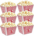 Hedume 6 Pack Popcorn Containers, Plastic Movie Theater Style Popcorn Container by Hedume