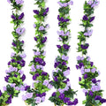 Floweroyal 4 Pack Artificial Flower Garlands 7.9FT Fake Rose Vines Silk Flowers by FloweroyalCrafts