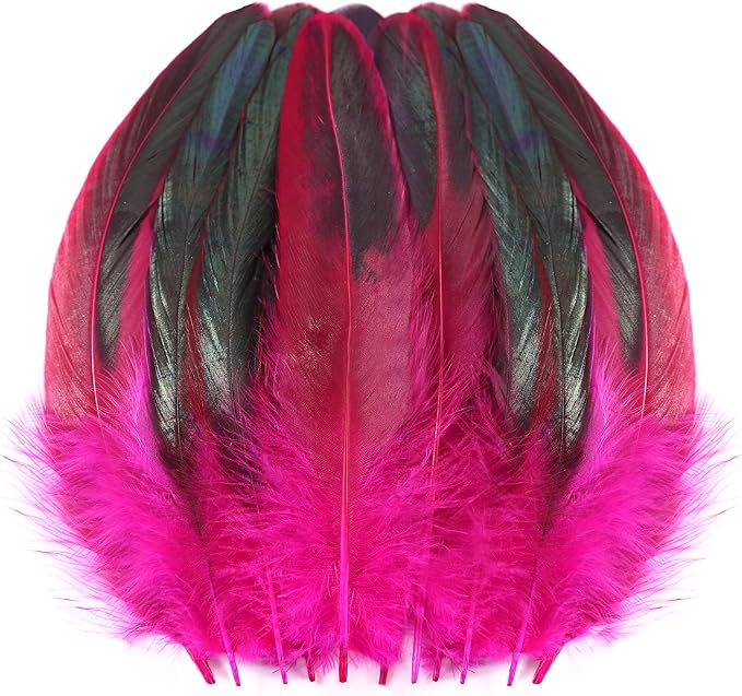 SOGUGOM Pink Rooster Tail Feathers by SOGUGOM
