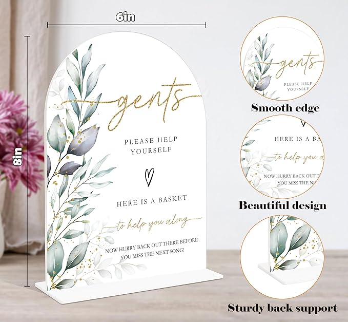Acrylic Wedding Signs, Bridal Shower Table Decor - Image 2