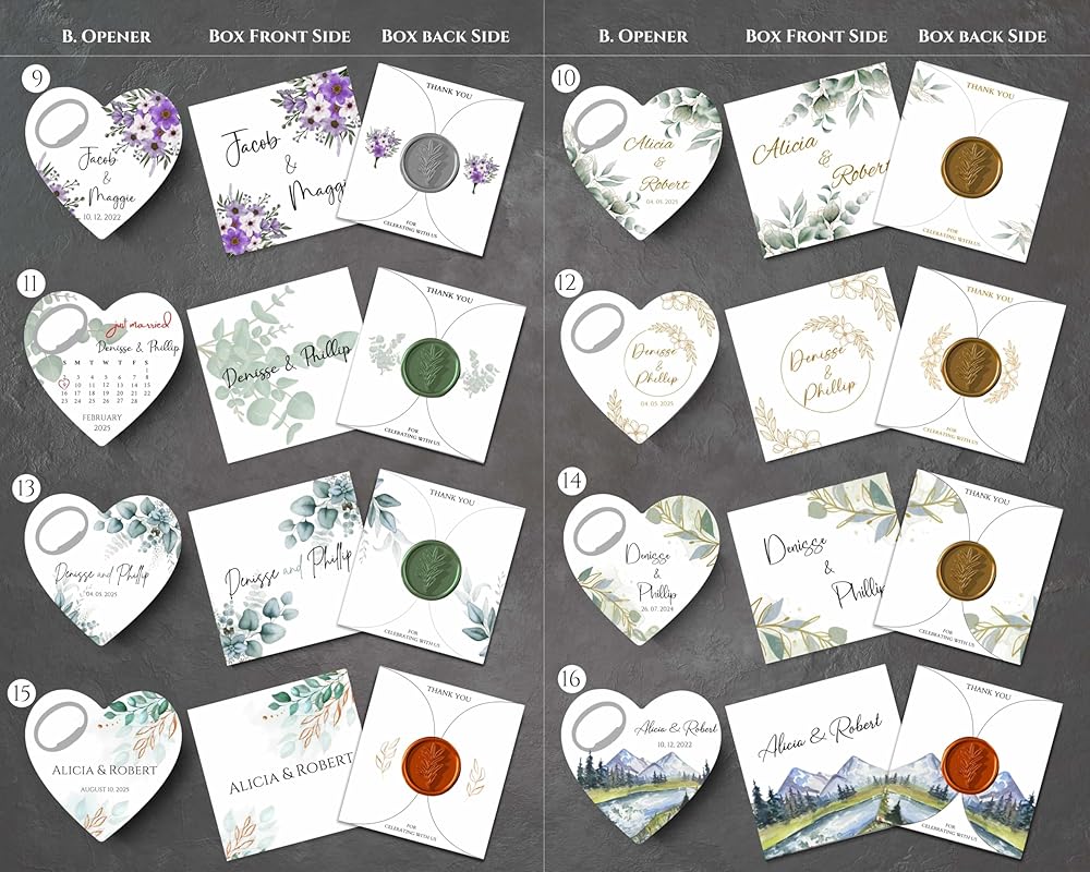 Wedding Bottle Opener Favors for Guests in Bulk, Hearts Shape Bottle Opener - Image 4