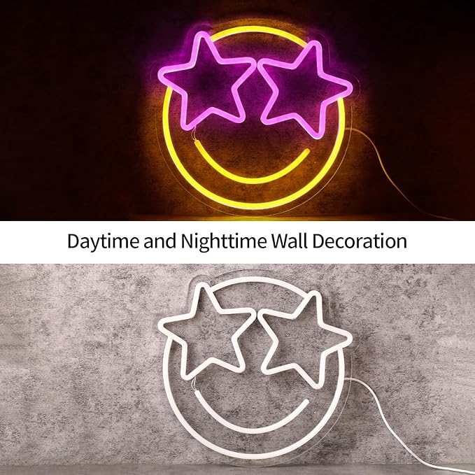 Smile Face Neon Sign, Wootfairy Led Neon Signs - Image 5