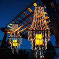 Battery Operated Hanging Chandelier Outdoor Indoor, 28” Modern Acrylic Crystal by SUNNYPARK