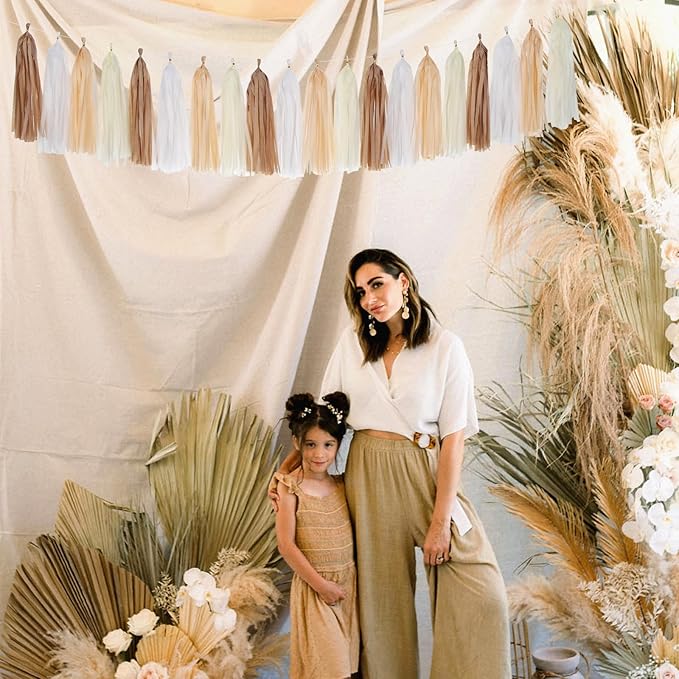 Boho Rainbow Baby-Shower Party-Decorations Tassel-Garland - Image 4