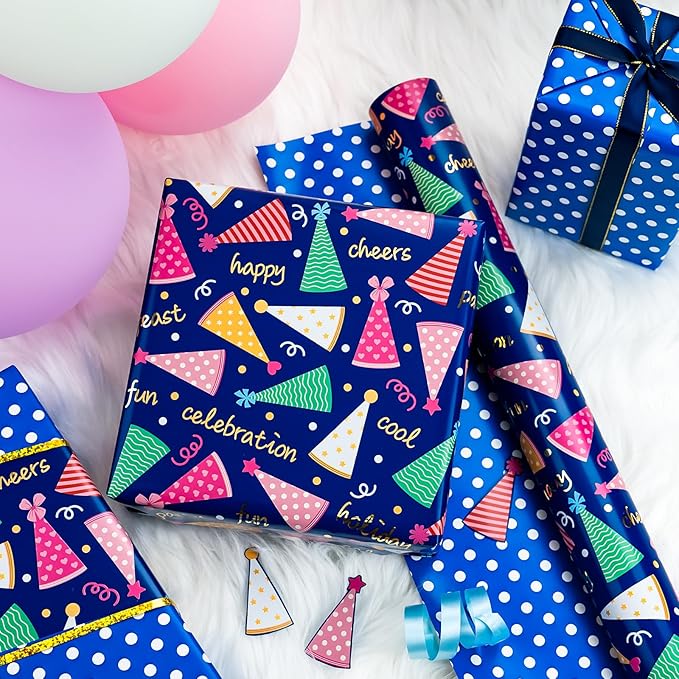 Yarcony Boys Birthday Wrapping Paper Roll - Image 6