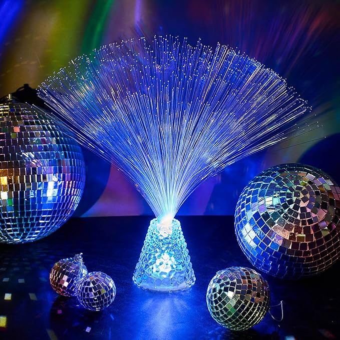 Patelai 10 Pcs LED Fiber Optic Lamp Color Changing Fiber Optic Night Light - Image 4