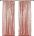 Sugargirl Rose Gold Sequin Backdrop Curtain 2 Panels 2FTx8FT Glitter Rose Gold by Sugargirl