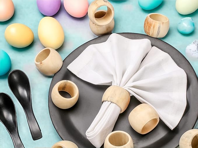 Wooden Napkin Rings Set of 12 - Image 6