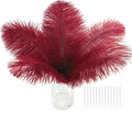 SOGUGOM Red Crafts Ostrich Feathers by SOGUGOM