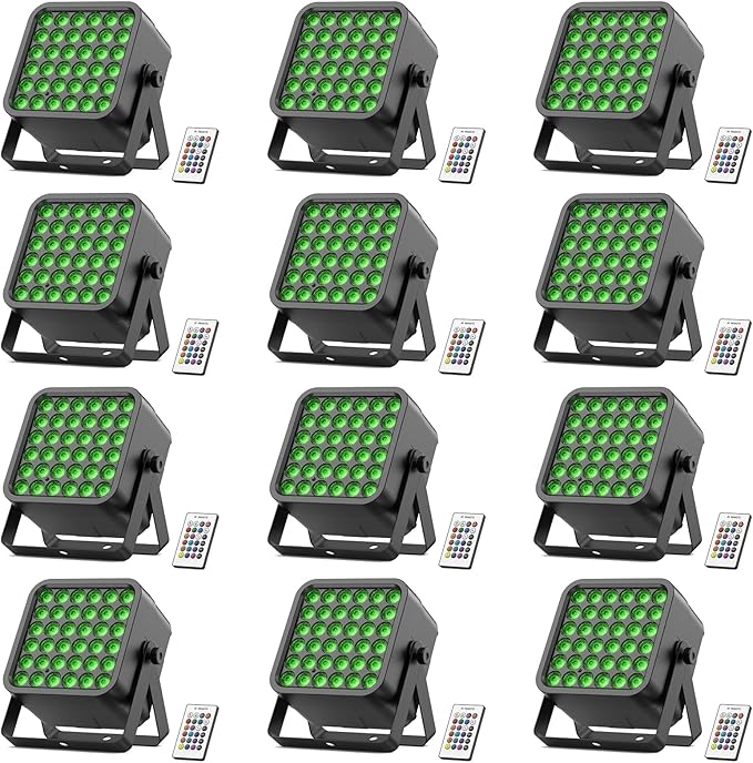 Rechargeable Par Can Lights, 72W RGB 5200mAh Uplights Battery Powered Stage by Zemoj