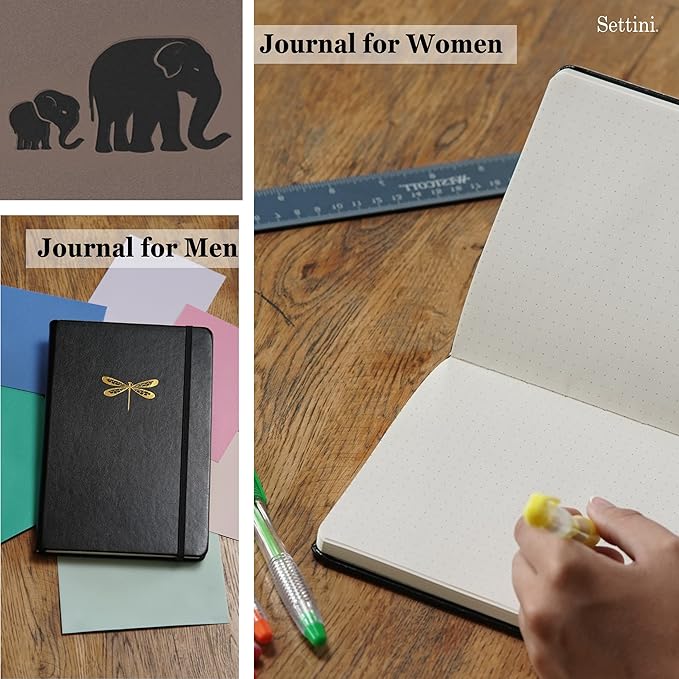 SETTINI Dotted Journal, 192 Archival-Quality Pages, QuillEase Bleed-Free Paper - Image 8
