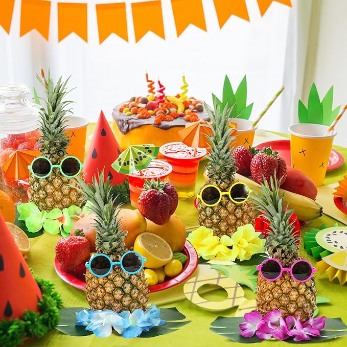 6 Sets Hawaiian Table Centerpieces Pineapple Luau Party Table Decorations - Image 6