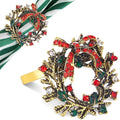 Halatool Set of 6 Christmas Napkin Rings Delicate Wreath Napkin Holder by HALATOOL