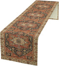 Vintage Boho Floral Table Runner, Rustic Country Farmhouse Orange Black Retro by Unknown